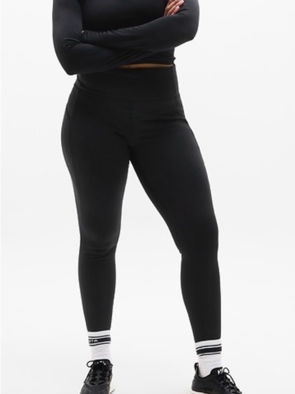 Athleta Altitude Stash Tight in Polartech Powerstretch Black